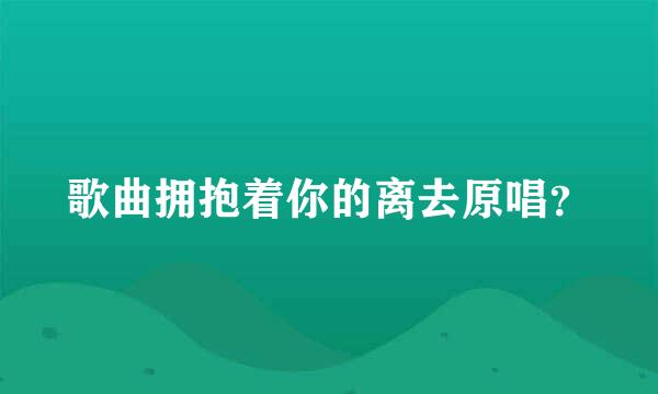 歌曲拥抱着你的离去原唱？