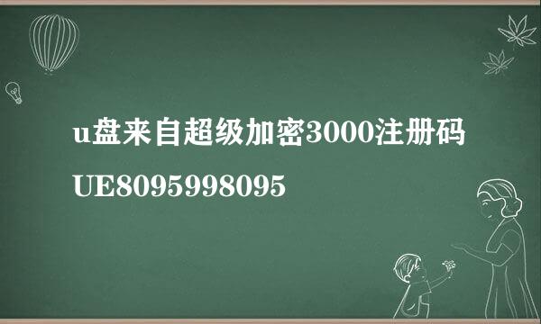 u盘来自超级加密3000注册码UE8095998095