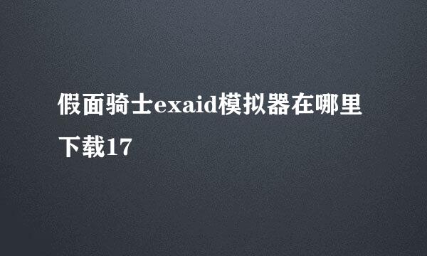 假面骑士exaid模拟器在哪里下载17