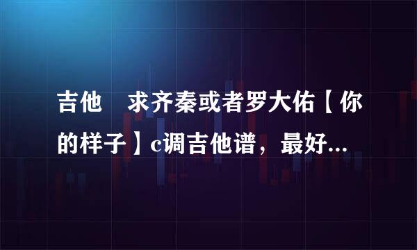 吉他 求齐秦或者罗大佑【你的样子】c调吉他谱，最好是txt