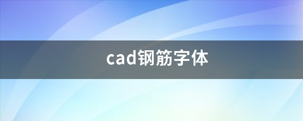 cad钢筋字体