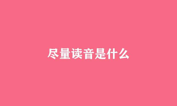 尽量读音是什么