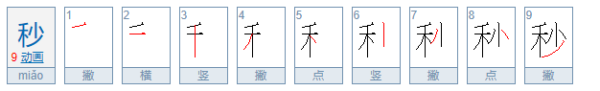 禾字旁端的字有哪些？