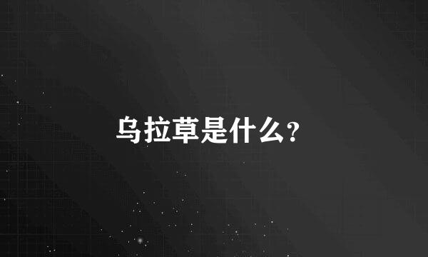 乌拉草是什么？