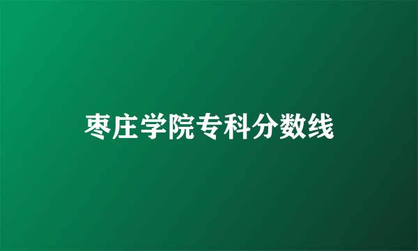 枣庄学院专科分数线