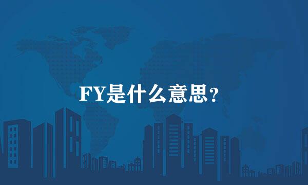 FY是什么意思？