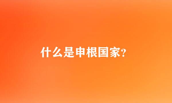 什么是申根国家？