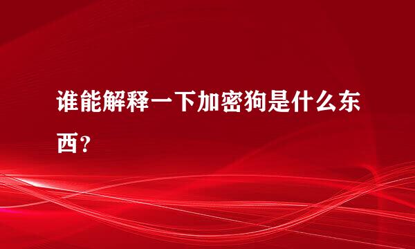 谁能解释一下加密狗是什么东西？