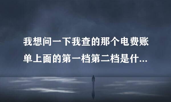 我想问一下我查的那个电费账单上面的第一档第二档是什么意思？