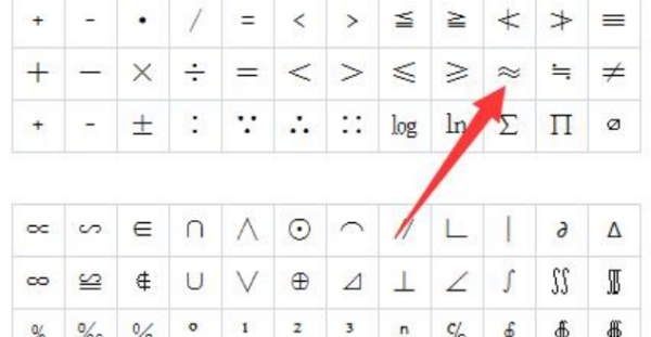 约等于符号是什么?