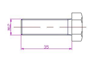 M12x35螺栓。M代表什么 12代表什么 35代表什么