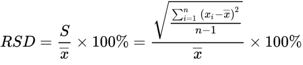 rsd计算公式是什么？