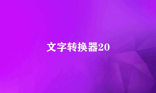 文字转换器20