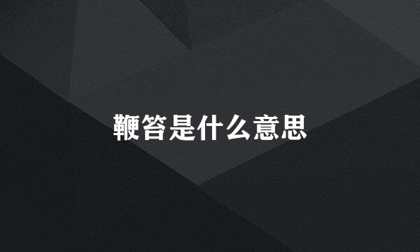 鞭笞是什么意思