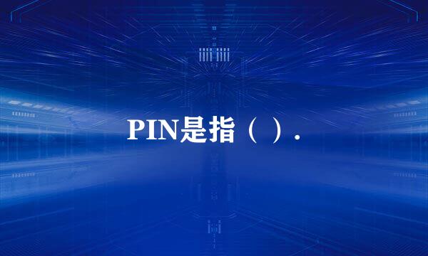 PIN是指（）.