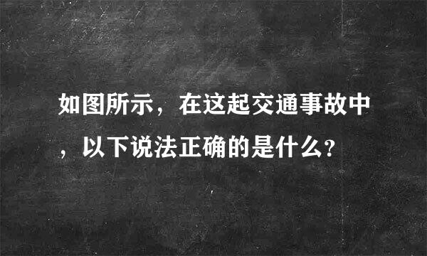 如图所示，在这起交通事故中，以下说法正确的是什么？