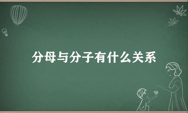 分母与分子有什么关系