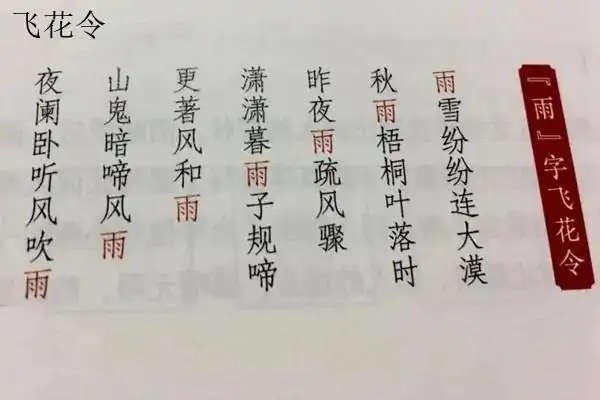 飞花令什么意思