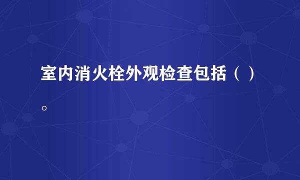 室内消火栓外观检查包括（）。