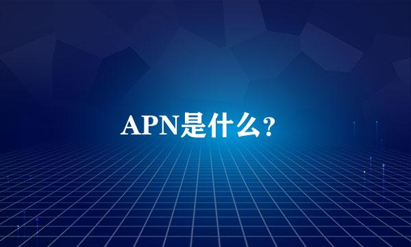 APN是什么？