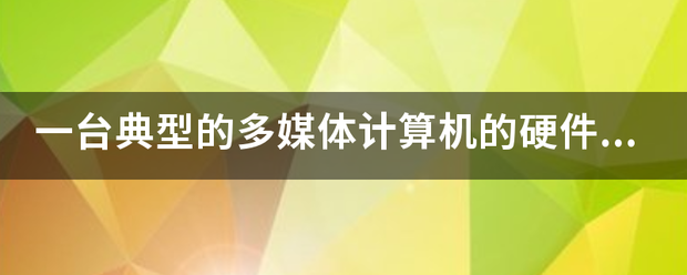 一台典型的多媒体计算机的硬件不一定会包括