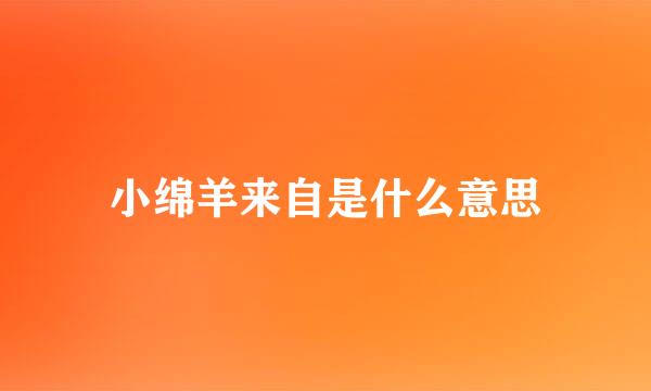 小绵羊来自是什么意思