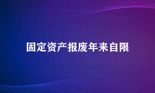 固定资产报废年来自限