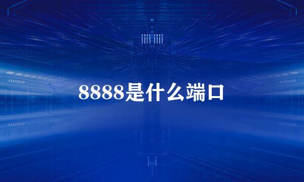 8888是什么端口