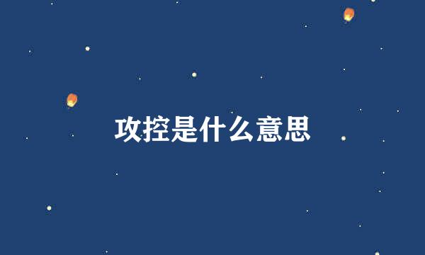 攻控是什么意思