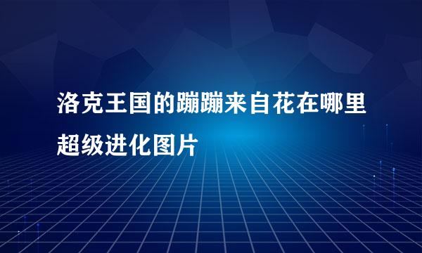 洛克王国的蹦蹦来自花在哪里超级进化图片