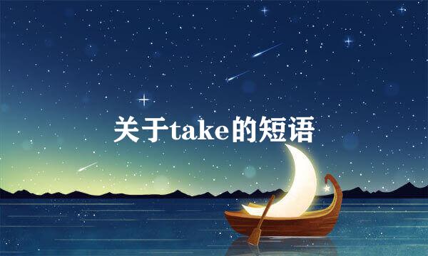 关于take的短语