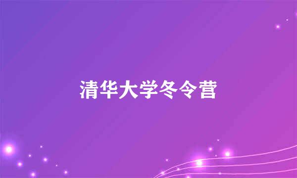 清华大学冬令营