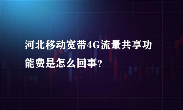 河北移动宽带4G流量共享功能费是怎么回事？