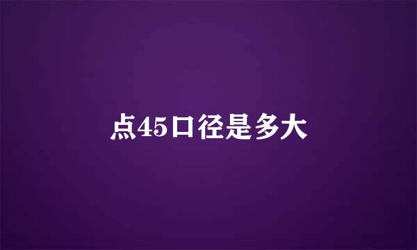 点45口径是多大