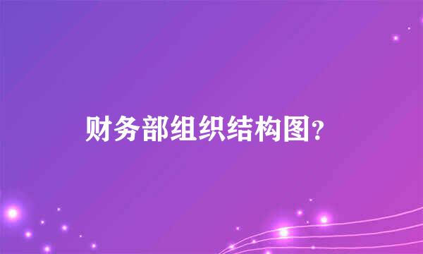 财务部组织结构图？