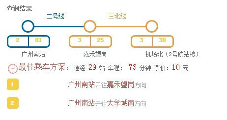 广州南站到白云机场应该 坐几号地铁？