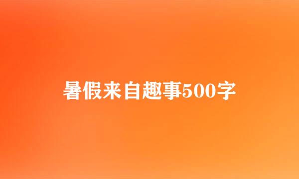 暑假来自趣事500字