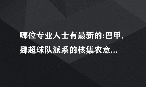 哪位专业人士有最新的:巴甲,挪超球队派系的核集农意果掉良开亮皮详细资料!