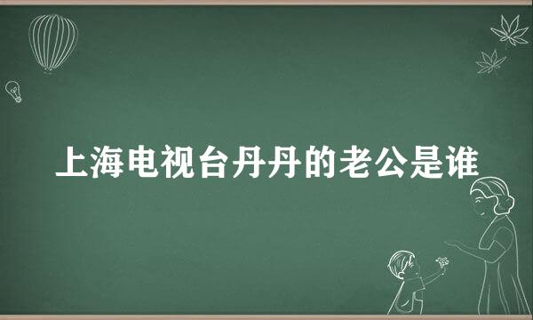 上海电视台丹丹的老公是谁