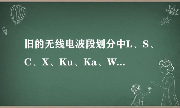 旧的无线电波段划分中L、S、C、X、Ku、Ka、W波段频率分为分别是多少？