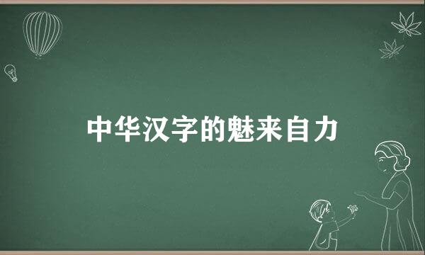 中华汉字的魅来自力