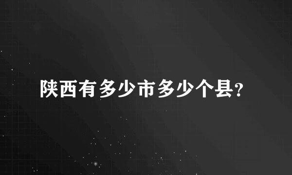 陕西有多少市多少个县？