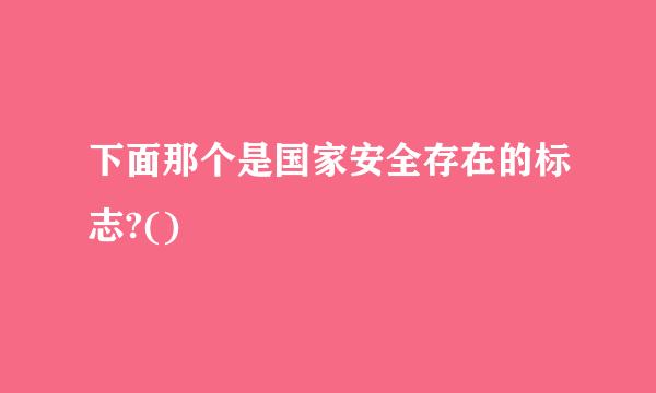 下面那个是国家安全存在的标志?()