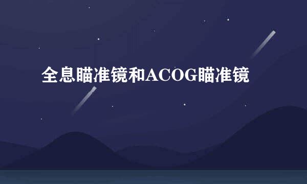 全息瞄准镜和ACOG瞄准镜