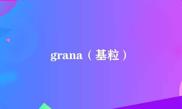 grana（基粒）