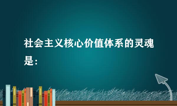 社会主义核心价值体系的灵魂是：