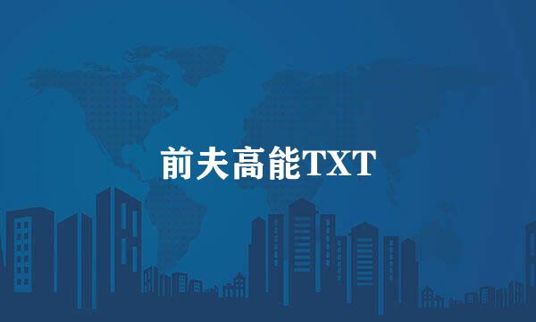 前夫高能TXT