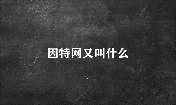 因特网又叫什么