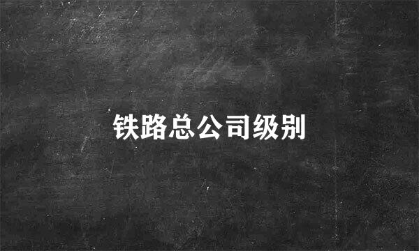 铁路总公司级别