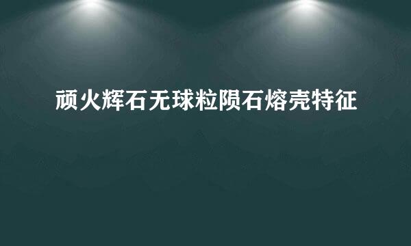 顽火辉石无球粒陨石熔壳特征